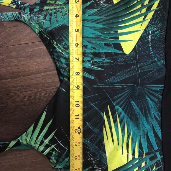 Strappy Body Con Fabletics Dress Tropical Print and Black - Picture 8 of 13